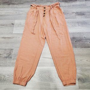 American Eagle Outfitters | High Waist Paper Bag Linen Pants